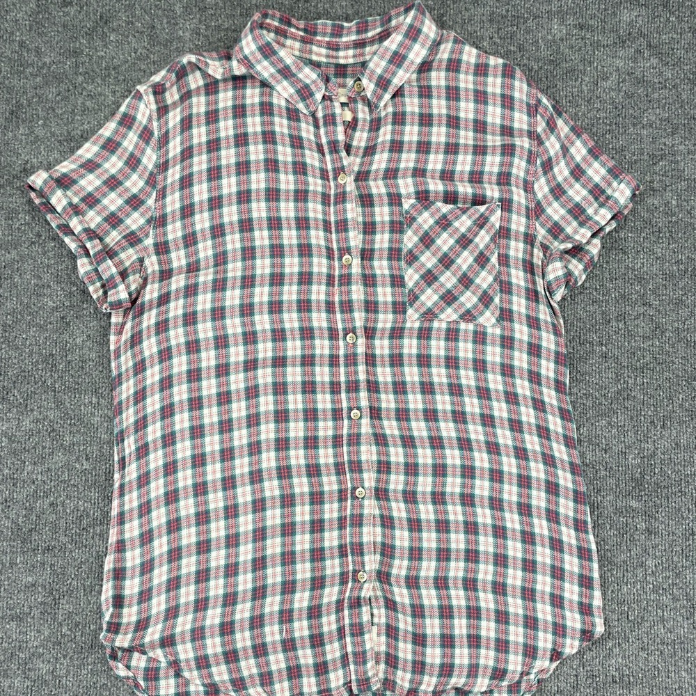 Treasure & Bond - Short Sleeve Button-up Shirt/Flannel Women’s Small